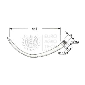 Голка, чавун, прес-підбирач Gallignani, 25.06.041